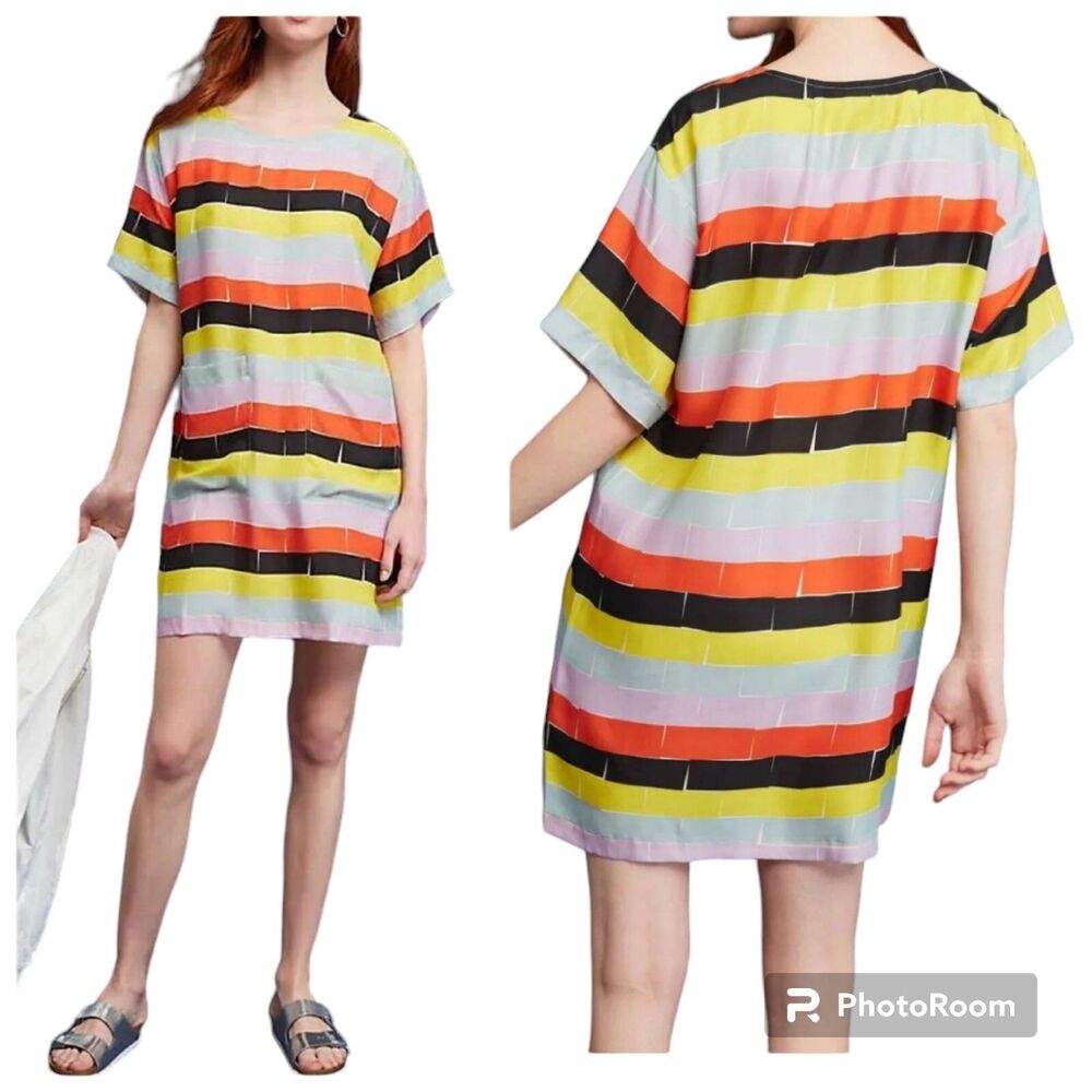 Anthropologie Striped Tunic Dress by Dusen Dusen Women's Size M (Orig. $298)